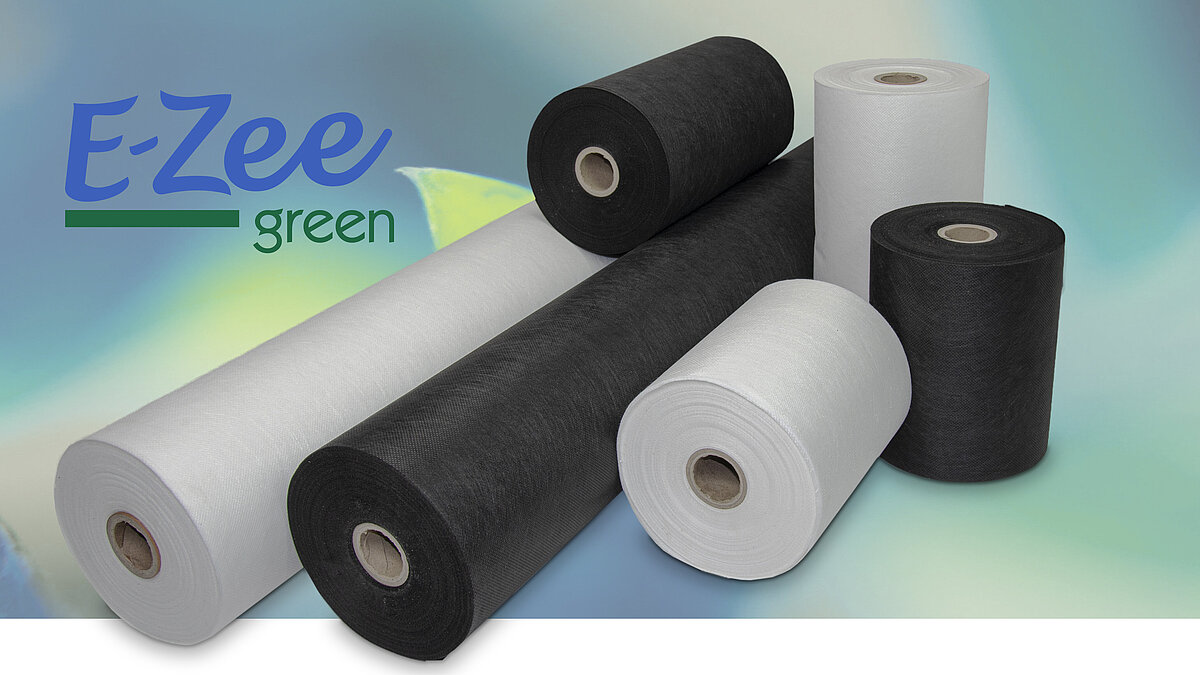 E-ZEE Green Cut rPES embroidery backing on rolls in different widths