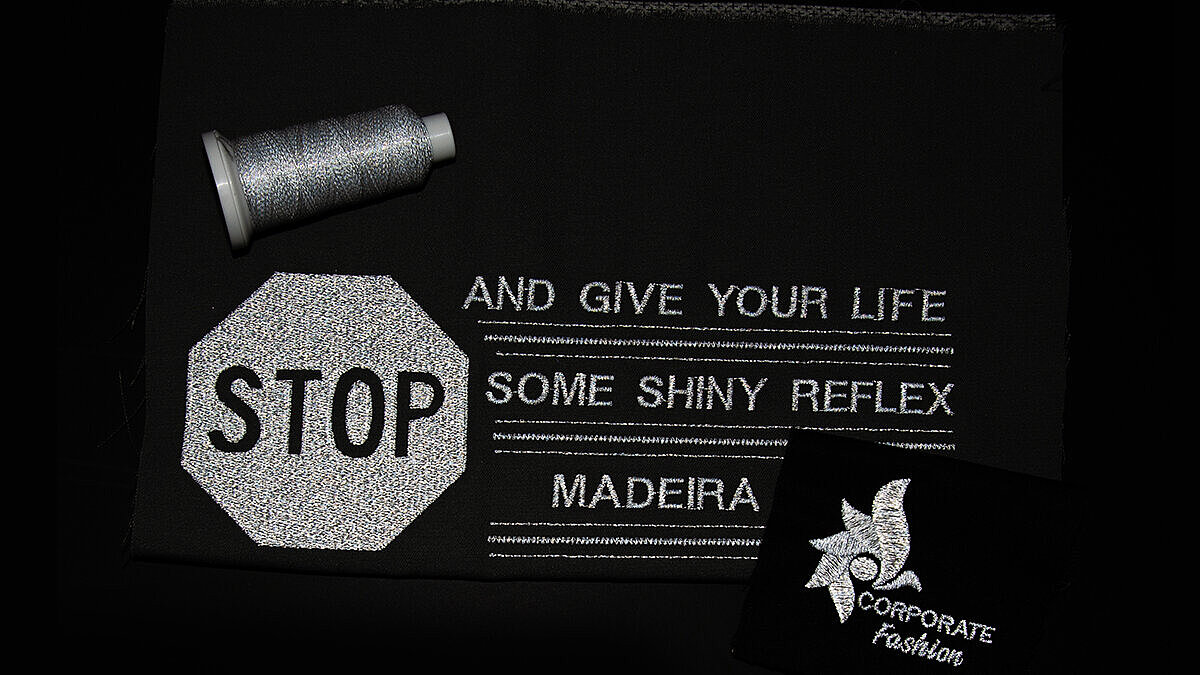 Reflect - cone and examples of embroideries