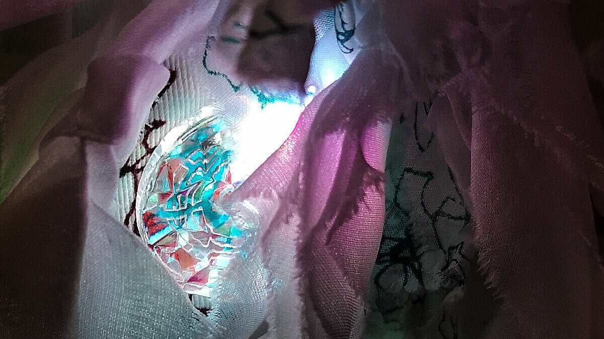 smart textile application with LED
