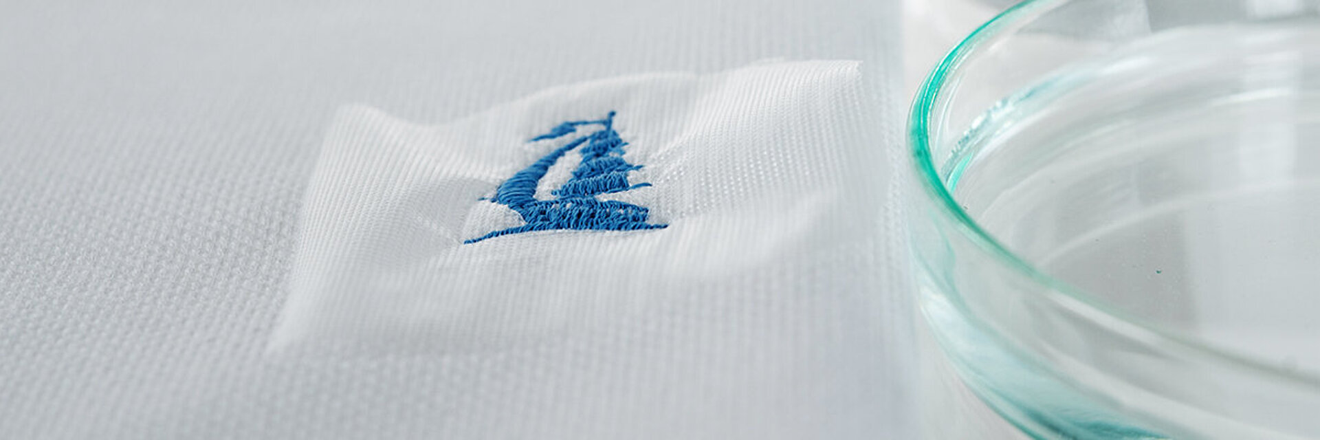 wash away embroider topping with small embroidery