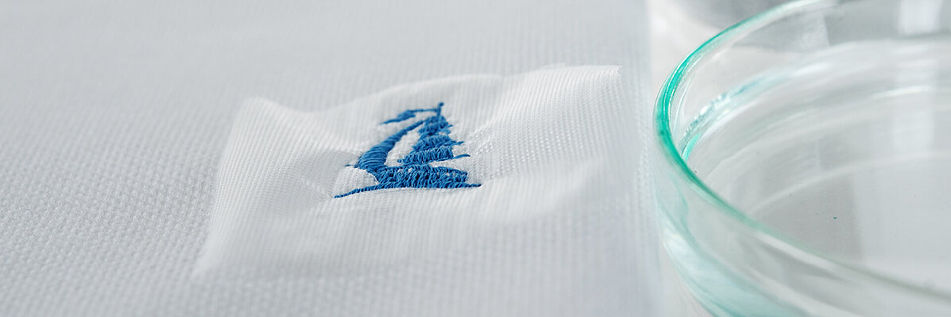 wash away embroider topping with small embroidery