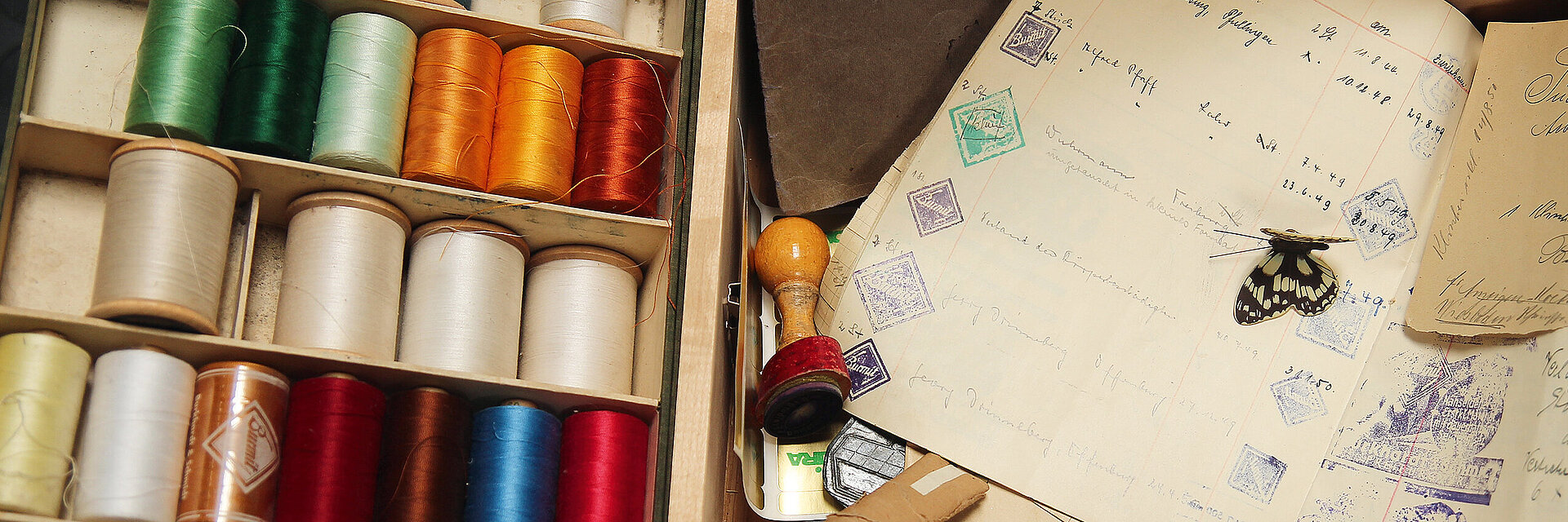 [Translate to Hongkong (Englisch):] Historic Embroidery thread range and documents