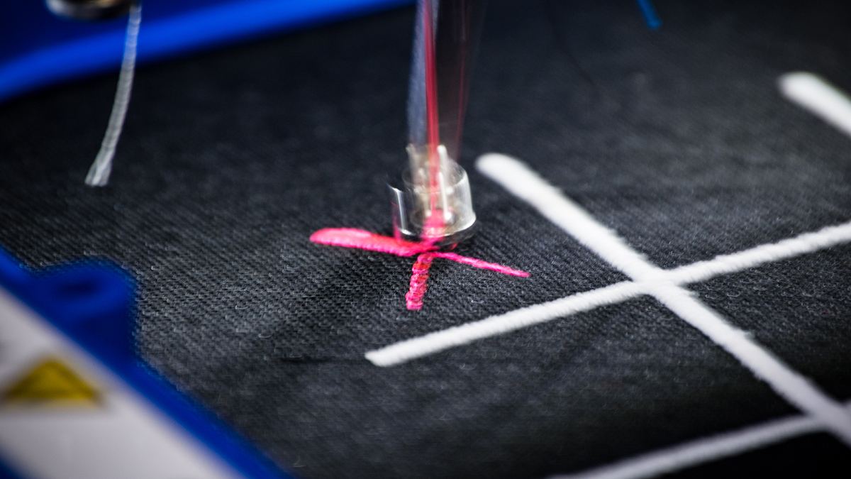 viscose thread on embroidery machine
