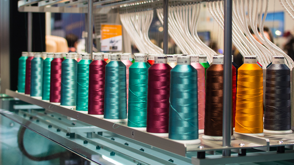 viscose thread on embroidery machine