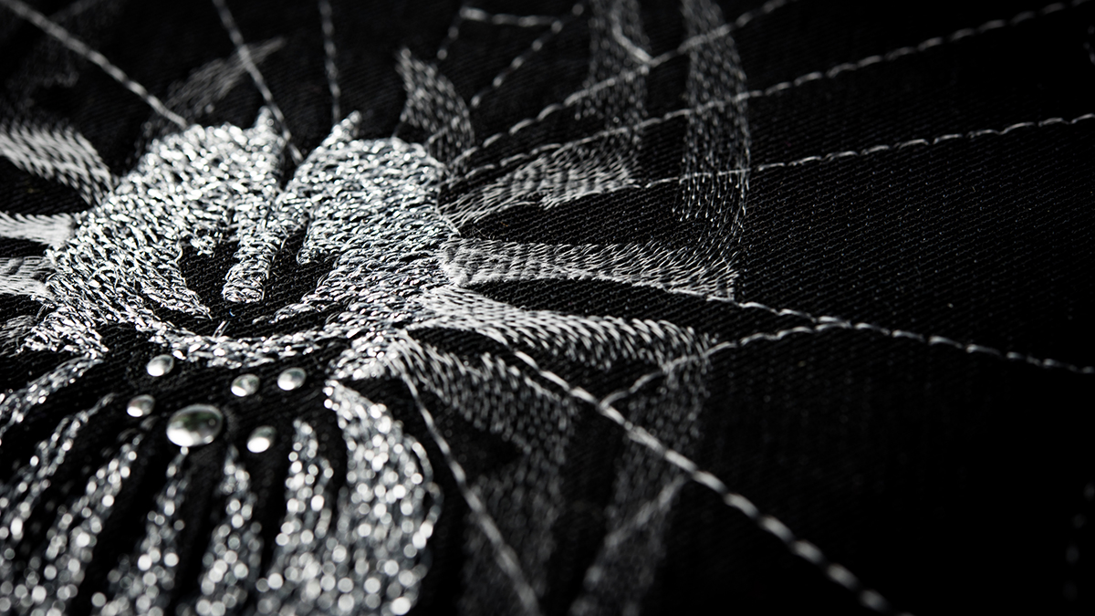 transparent speciality thread design spider